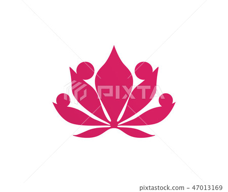 floral patterns logo and symbols on a white 47013169