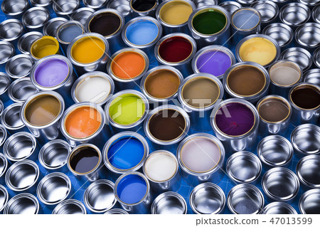 Metal tin cans with color paint 47013599