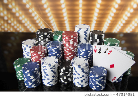 Classic casino, Poker Chips background 47014081