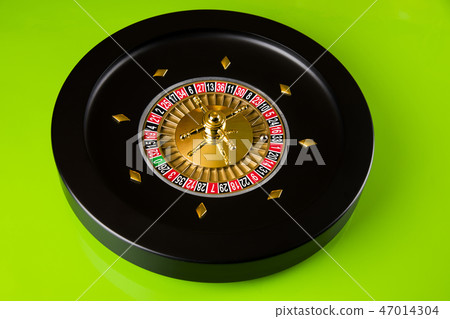 Roulette wheel running in a casino Roulette wheel running in a casino 47014304
