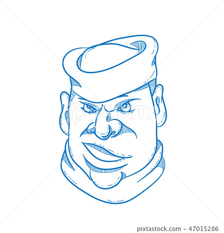 Angry Sailorman Head Cartoon 47015286