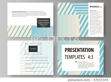 Set of business templates for presentation slides. Easy editable abstract vector layouts in flat 47015345