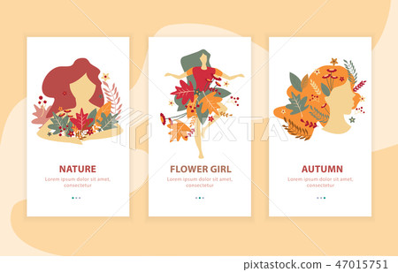 Girls Autumn Beauty Landing Compositions Girls Autumn Beauty Landing Compositions 47015751