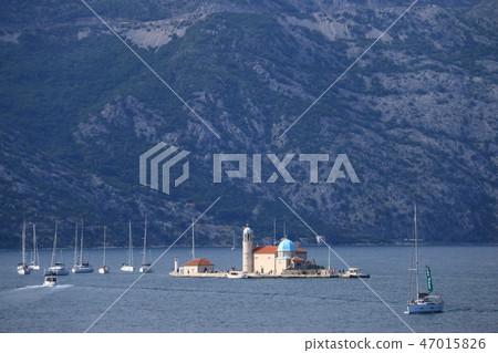 Medieval Ocean City Kotor surrounded by Montenegro Fortress 47015826