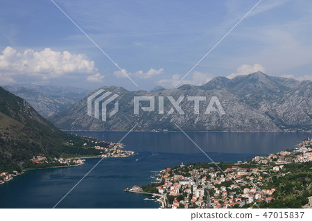 Medieval Ocean City Kotor surrounded by Montenegro Fortress 47015837