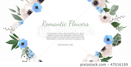 Spring sale floral banner with flowers on background for design of banner, flyer, poster, web site. Spring sale floral banner with flowers on background for design of banner, flyer, poster, web site. 47016189