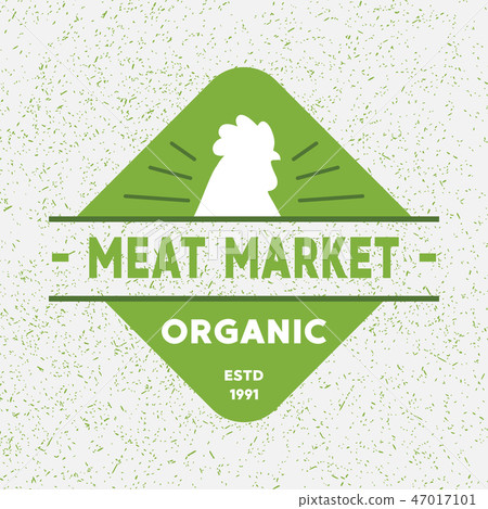 Premium chicken logo. Labels, badges and design elements. Retro organic style. Vector Illustration. 47017101