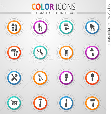 Work tools icons set Work tools icons set 47017149