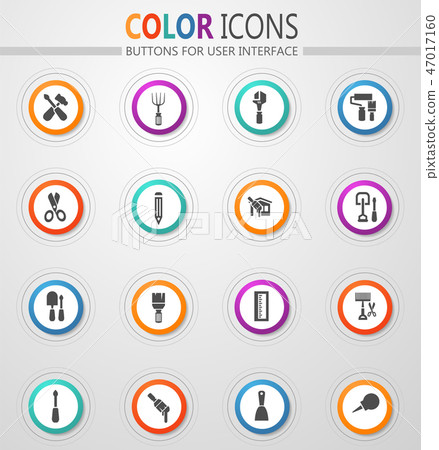 Work tools icons set Work tools icons set 47017160
