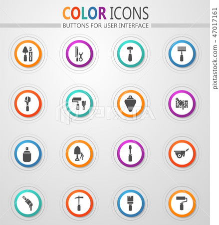 Work tools icons set Work tools icons set 47017161