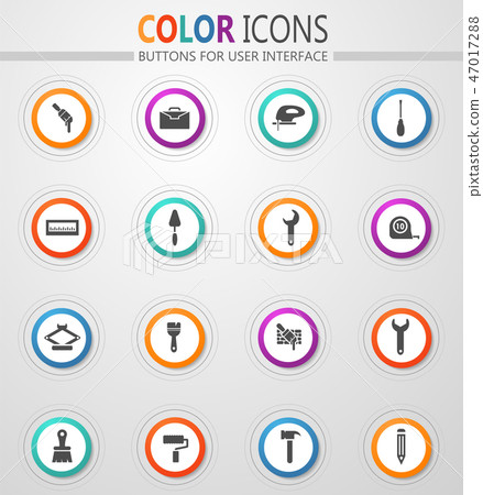 Work tools icons set Work tools icons set 47017288