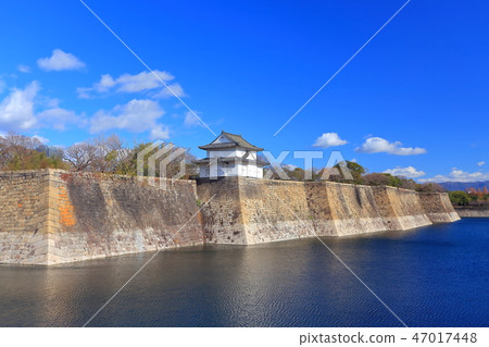 [Osaka Prefecture] The sixth tower of Osaka Castle in fine weather 47017448