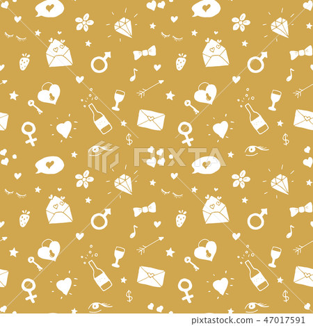Love and Valentine Day seamless pattern vector - Stock Illustration ...