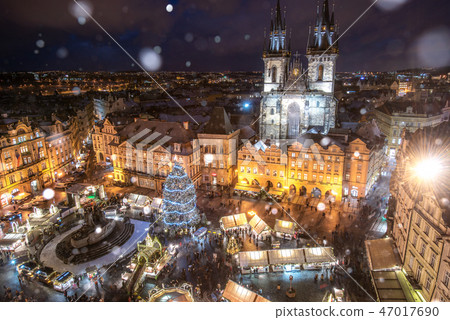 Christmas Market Old Town Square in Czech Republic Prague Christmas Market Old Town Square in Czech Republic Prague 47017690