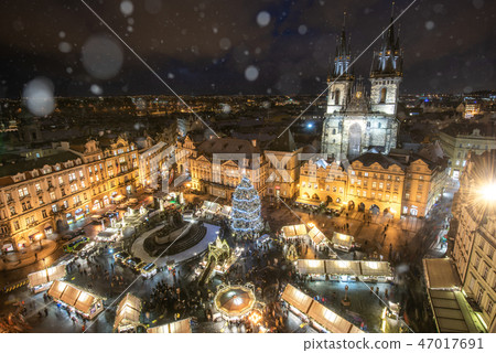 Christmas Market Old Town Square in Czech Republic Prague 47017691