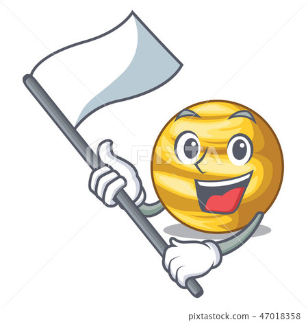 With flag planet venus isolated with on mascot 47018358