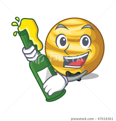 With beer planet venus isolated with on mascot With beer planet venus isolated with on mascot 47018361