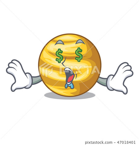 Money eye planet venus isolated with on mascot Money eye planet venus isolated with on mascot 47018401