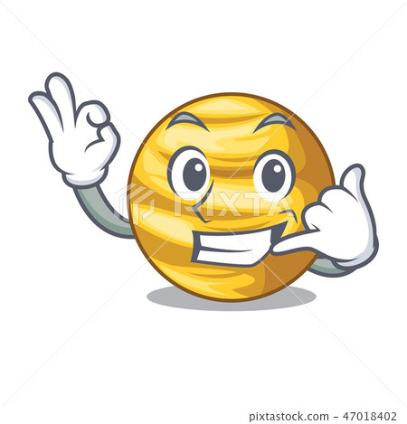 Call me planet venus isolated with on mascot 47018402