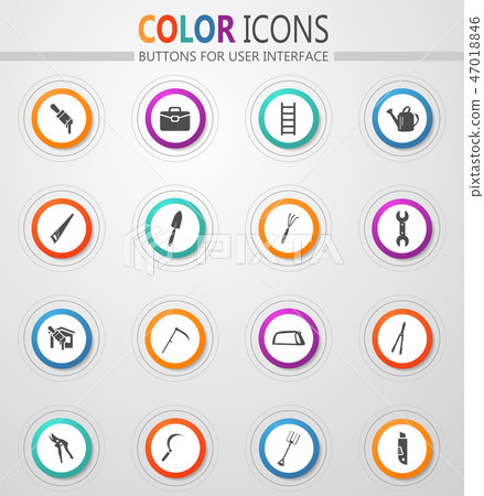 Work tools icons set Work tools icons set 47018846