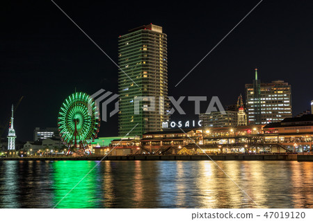 Kobe Port Harbor Land Meriken Park night view 47019120