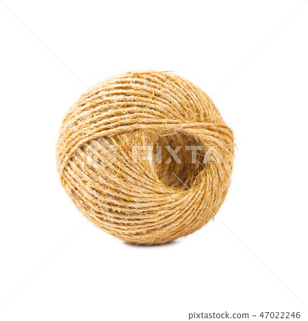 Hemp rope roll isolated on white. Hemp rope roll isolated on white. 47022246