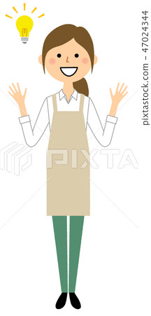 Woman in apron Woman in apron 47024344