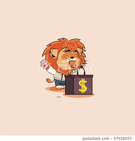 lion sticker emoticon speaker behind podium lion sticker emoticon speaker behind podium 47026055