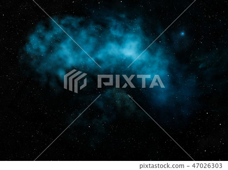 Being shone nebula. 3D rendering 47026303