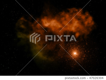 Small part of an infinite star field. 3D rendering 47026304