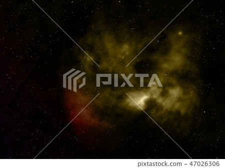 Star field in space and a nebulae. 3D rendering Star field in space and a nebulae. 3D rendering 47026306