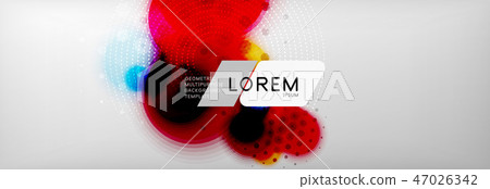 Background abstract - blurred dotted color circle shape, techno bubbles 47026342