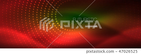 Vector neon red dotted abstract background 47026525