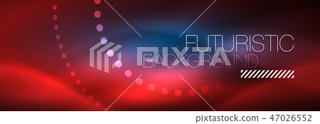 Glowing neon circle line dots, round line design, abstract style on black background. Neon abstract 47026552