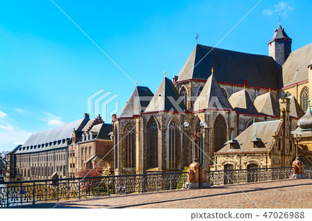 Medieval St. Michael church in Ghent, Belgium Medieval St. Michael church in Ghent, Belgium 47026988