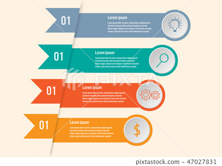 Business infographic template with 4 options - Stock Illustration ...