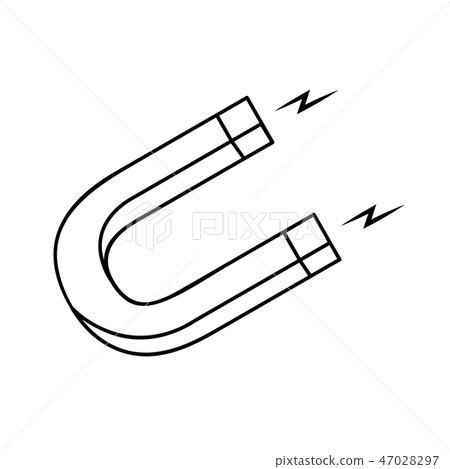 magnet simple icon pictogram outline 47028297