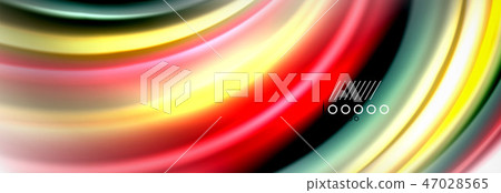 Smooth liquid blur wave background, color flow concept, illustration 47028565