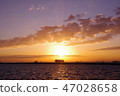 Yokohama Port of Morning Glow 47028658