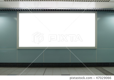 Large blank billboard on a street wall Large blank billboard on a street wall 47029066