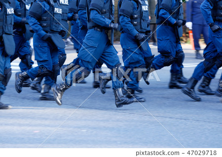 Police riot police protecting the city 47029718