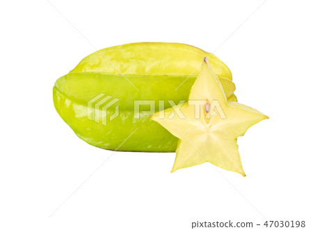 Carambola fruit with half 47030198