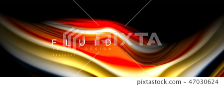 Fluid wave line background or pattern. Geometric technology abstract background. Movement effect. 47030624