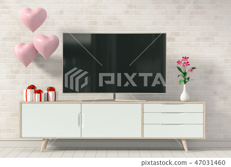 interior living room with smart tv 47031460