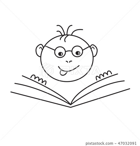 cute simple black outlined swot or greasy grind vector cartoon i 47032091