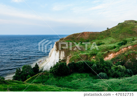 Landscape of a cliff next to the river Landscape of a cliff next to the river 47032735