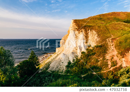 Landscape of a cliff next to the river Landscape of a cliff next to the river 47032738