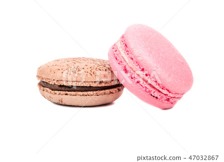 Chocolate and pink macaroon 47032867