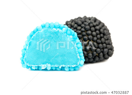 Blue and black berry jelly candies Blue and black berry jelly candies 47032887