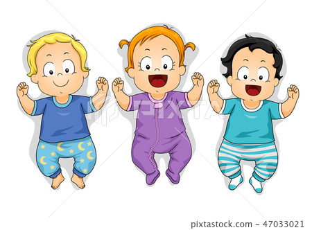 Kids Toddlers Pajama Illustration 47033021